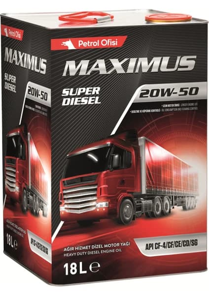 PETROL OFİSİ MAXİMUS SUPER DİESEL 20W/50 18L