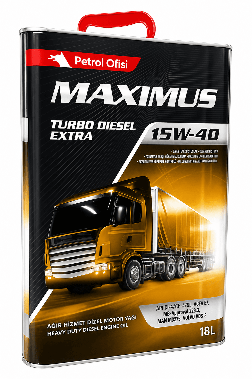PETROL OFİSİ MAXİMUS TURBO DİESEL EXTRA 15W/40 18L